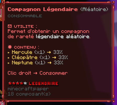 Compagnon legendaire